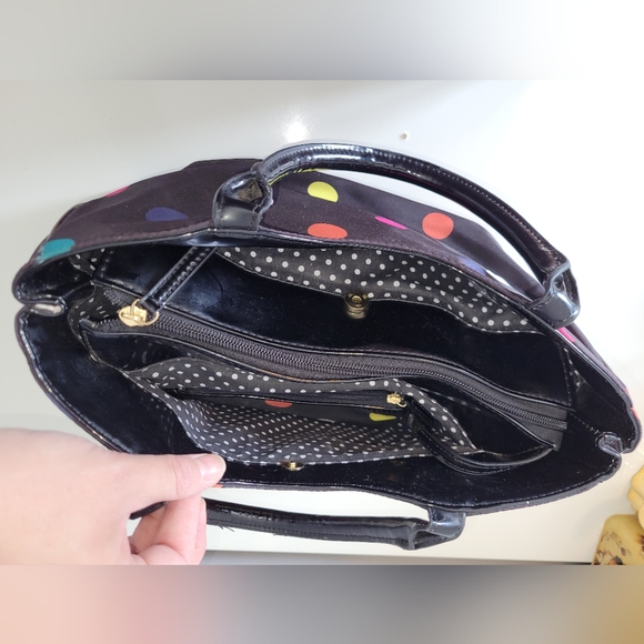 Lulu by Lulu Guiness Polka Dot Handbag, VGUC - Picture 6 of 10